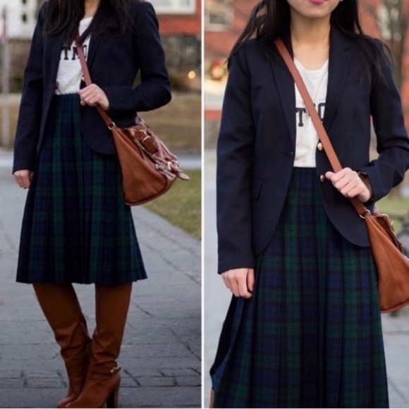 Pendleton Dresses & Skirts - vtg PENDLETON Black Watch Tartan Pleated Midi Skirt